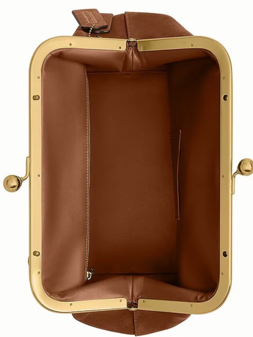 Coach 27 Kisslock Suede Frame Shoulder Bag - Picture 3 of 10